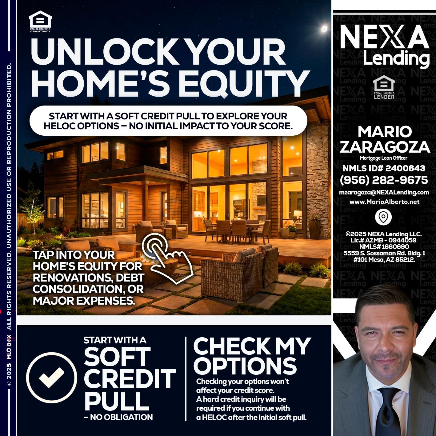 UNLOCK YOUR HOMES - Mario Zaragoza -Mortgage Loan Officer