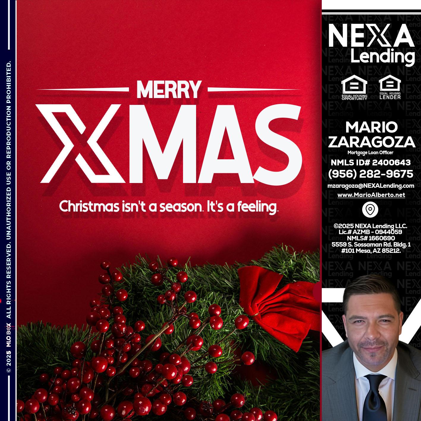 merry xmas - Mario Zaragoza -Mortgage Loan Officer