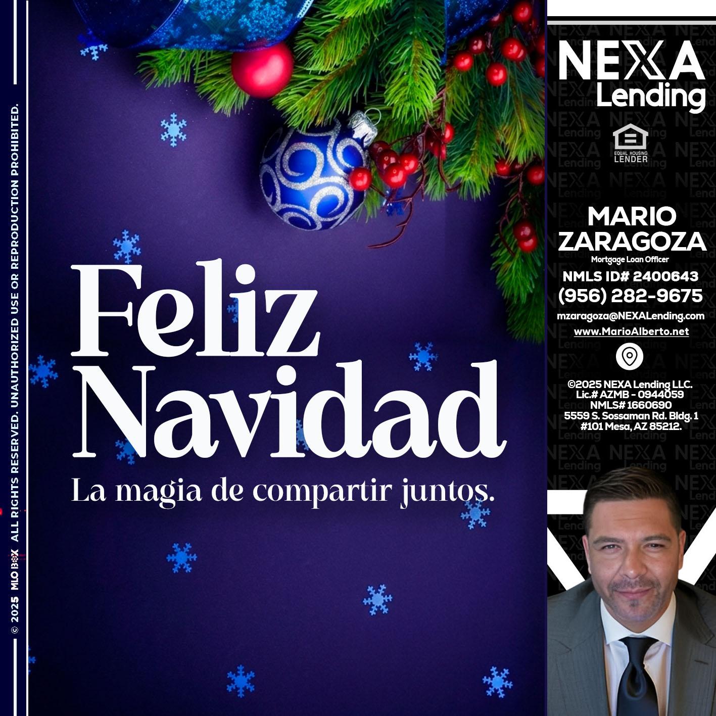 feliz navidad - Mario Zaragoza -Mortgage Loan Officer