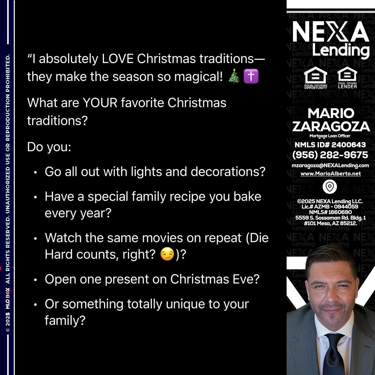 I love christmas - Mario Zaragoza -Mortgage Loan Officer