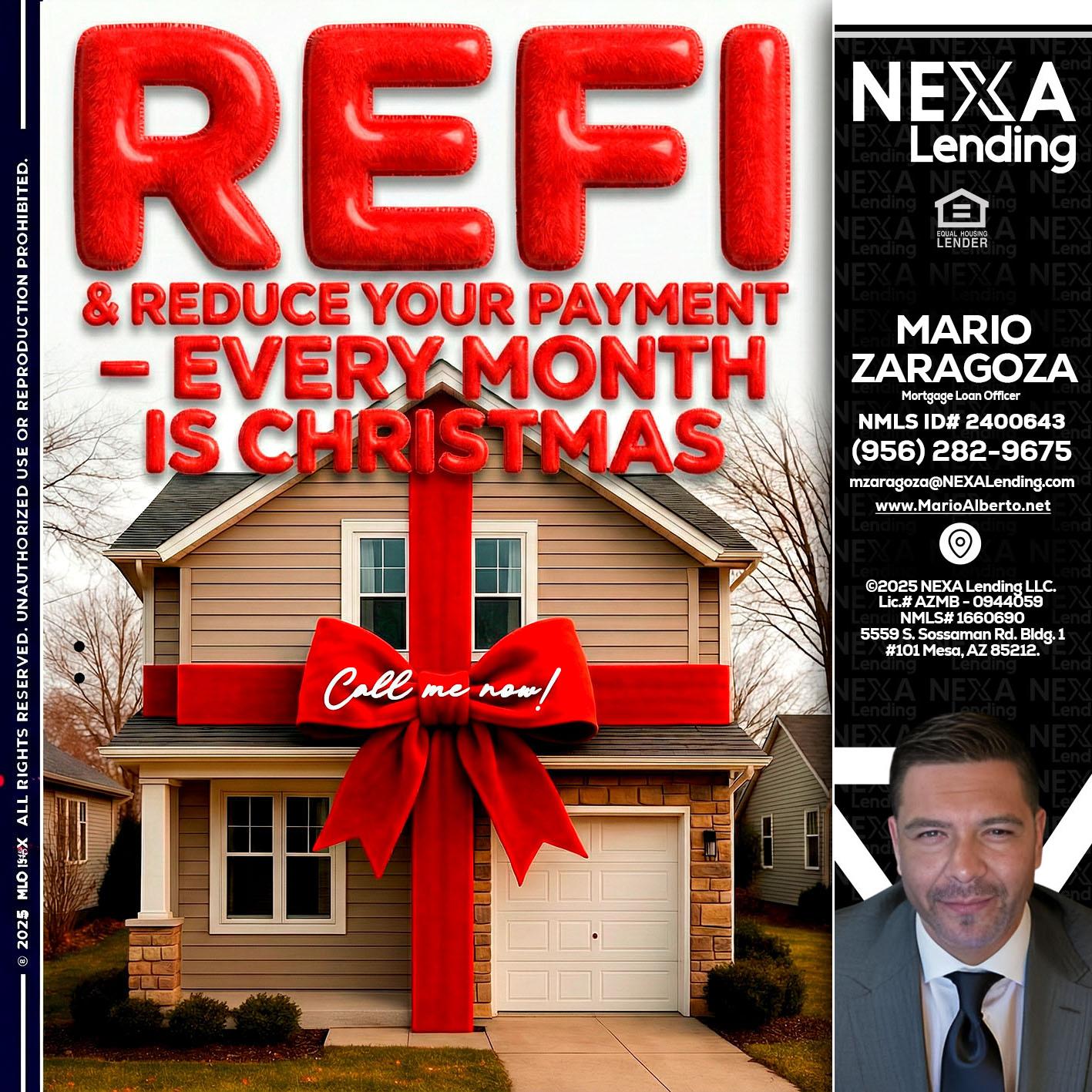 REFI - Mario Zaragoza -Mortgage Loan Officer
