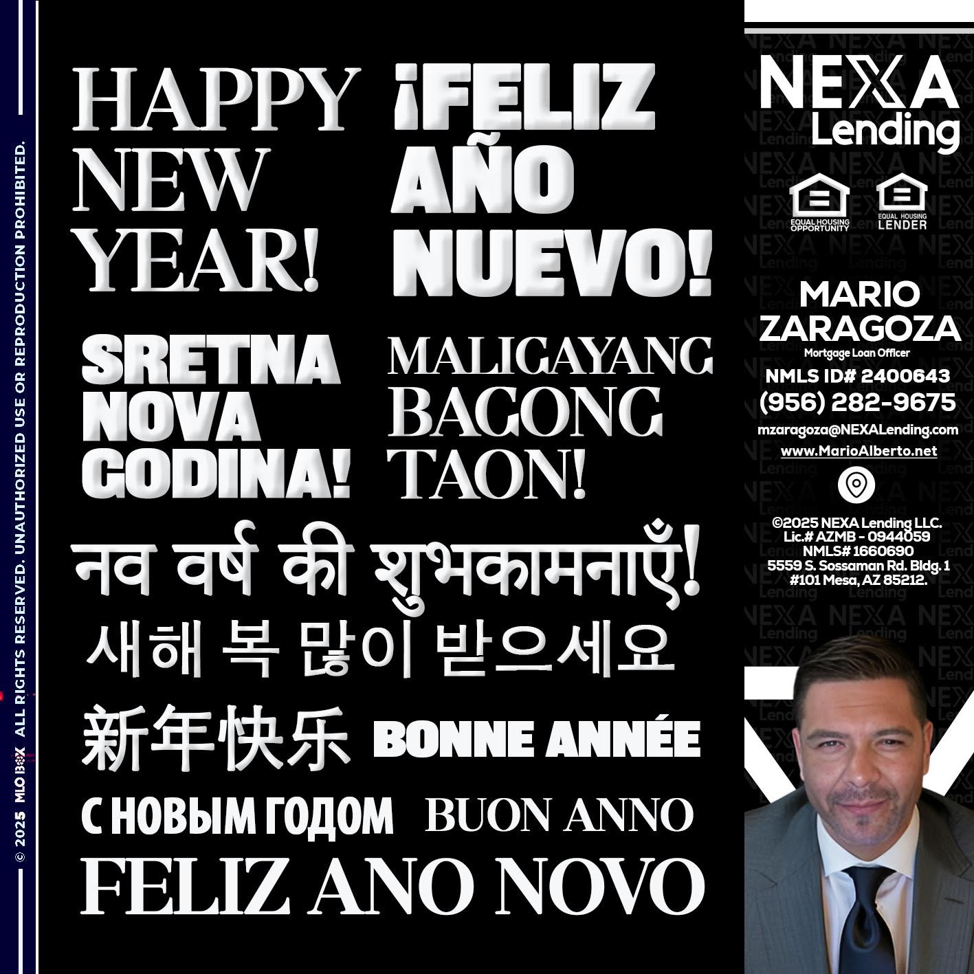 HAPPY NEW YEAR - Mario Zaragoza -Mortgage Loan Officer