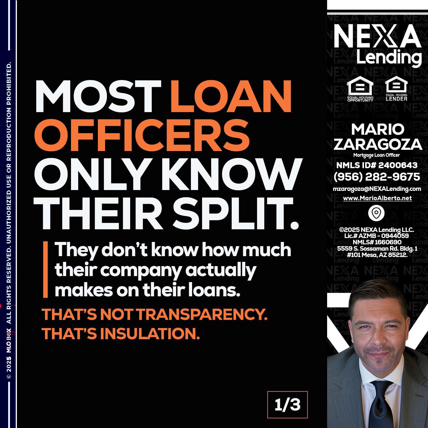 1 OF 3 - Mario Zaragoza -Mortgage Loan Officer