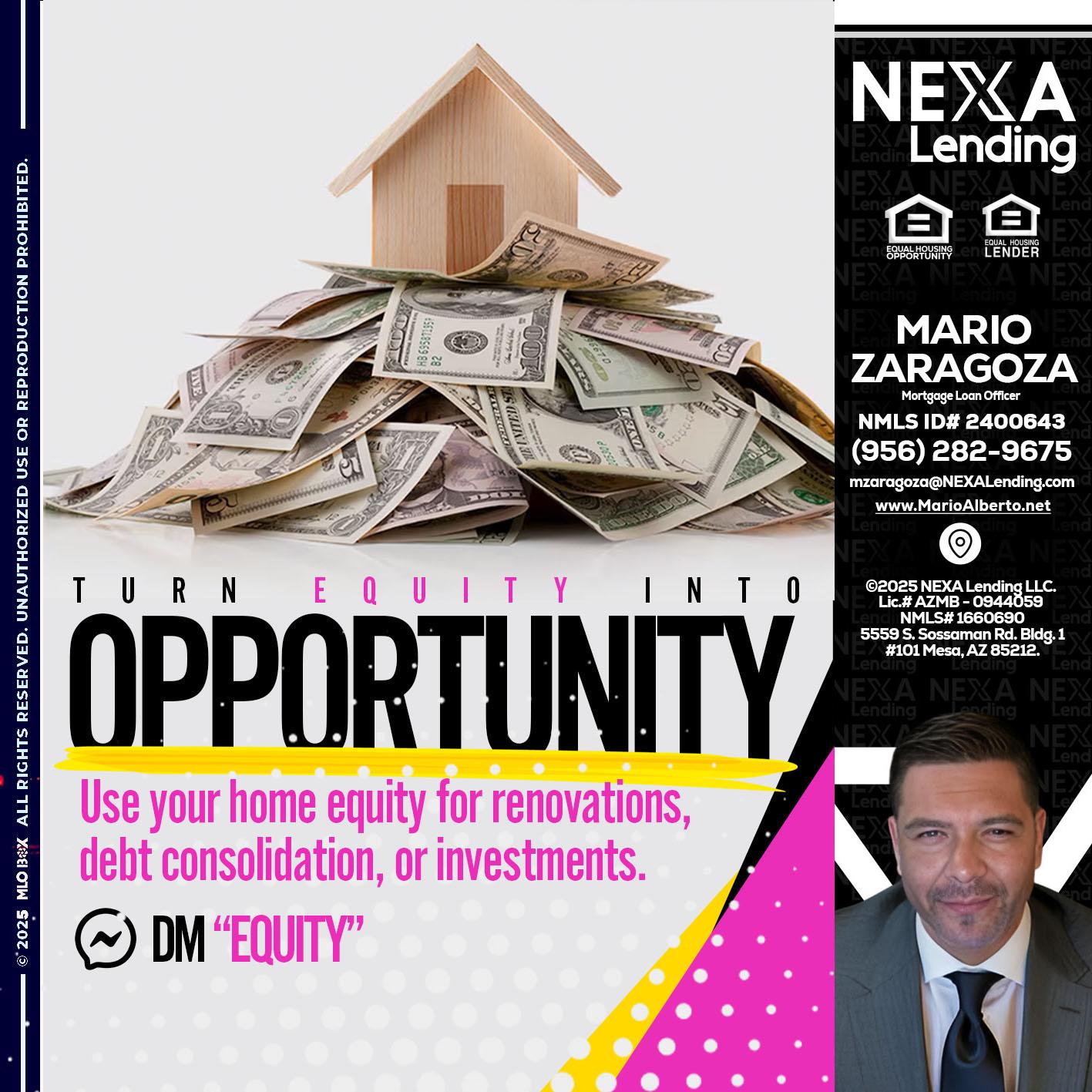 opportunity - Mario Zaragoza -Mortgage Loan Officer