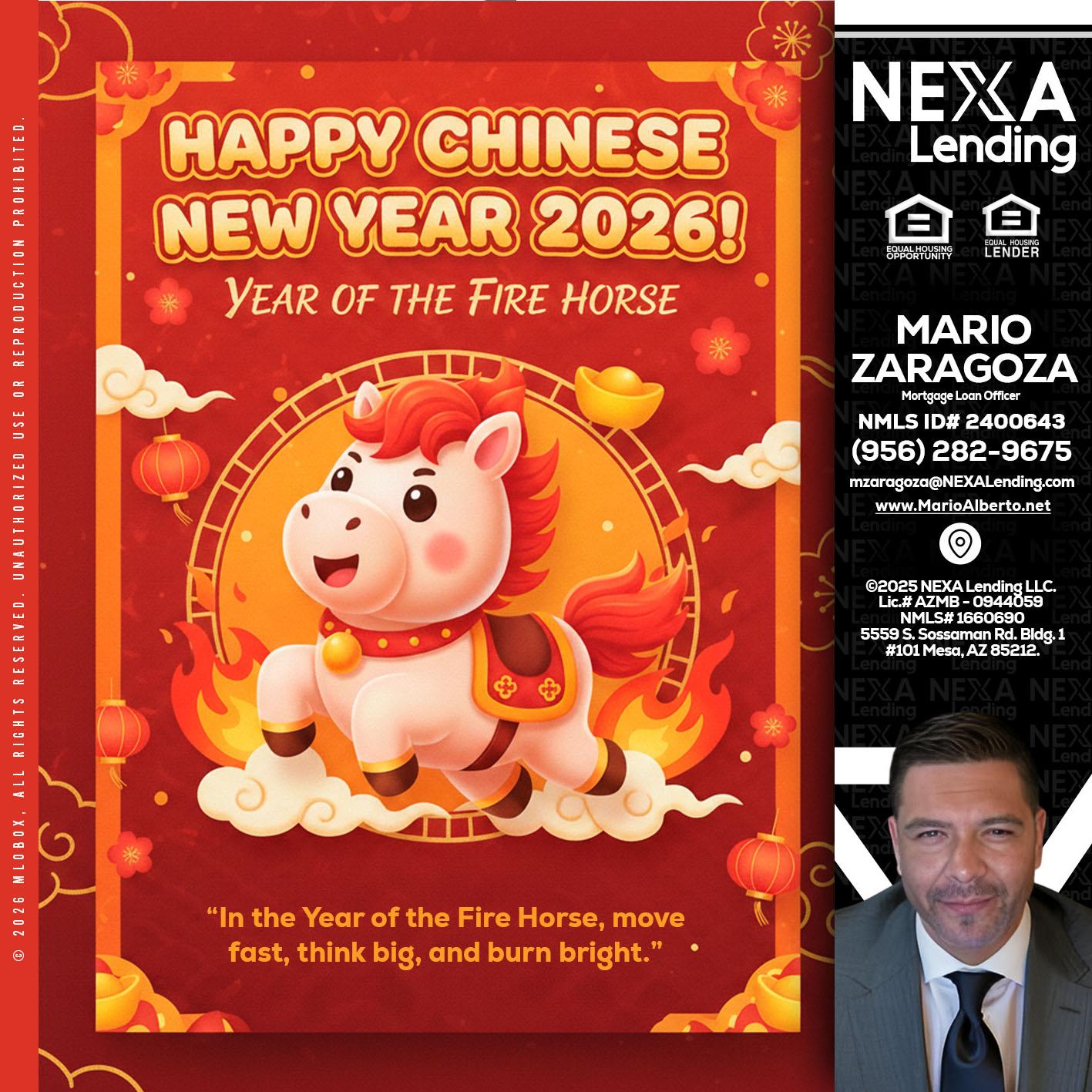 happy Chinese new year - Mario Zaragoza -Mortgage Loan Officer