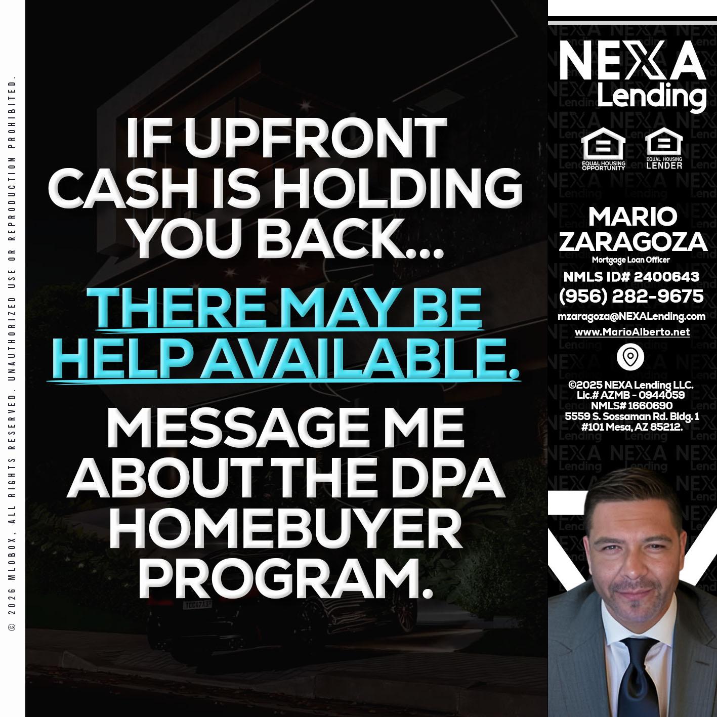 IF UPFRONT - Mario Zaragoza -Mortgage Loan Officer