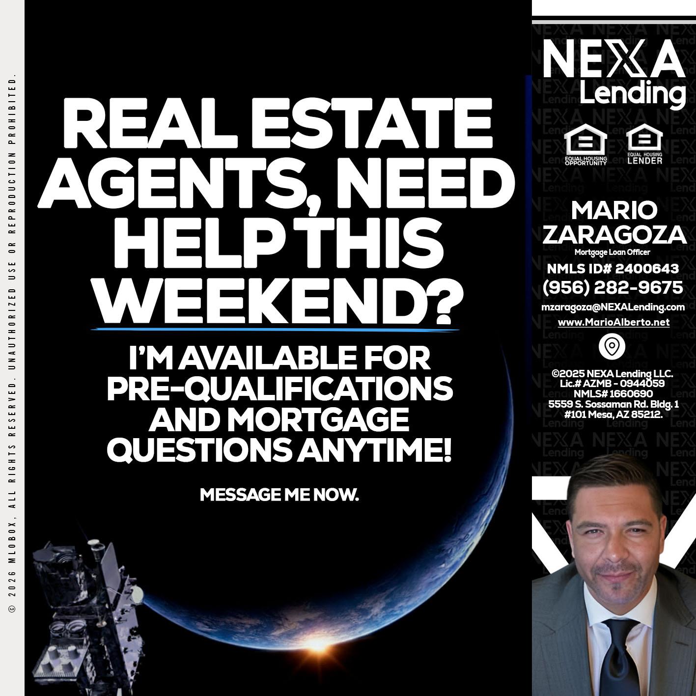 REAL ESTATE AGENTS - Mario Zaragoza -Mortgage Loan Officer