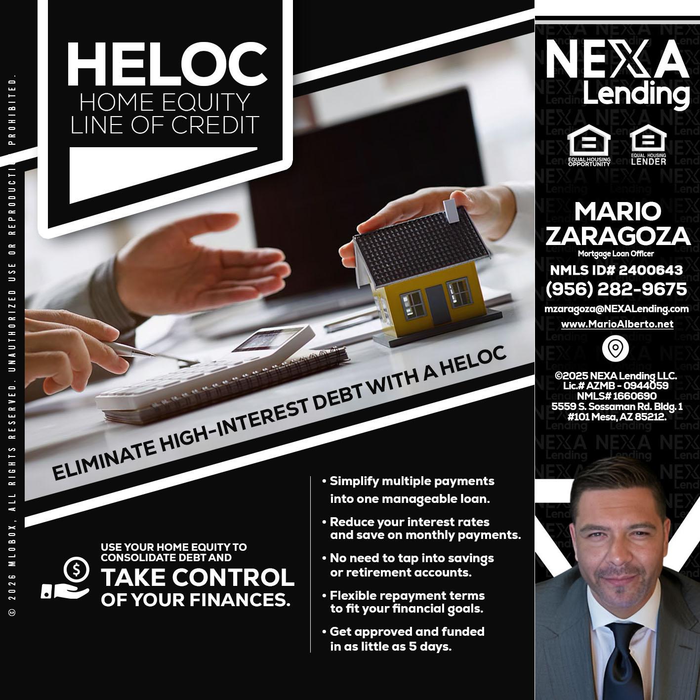HELOC - Mario Zaragoza -Mortgage Loan Officer