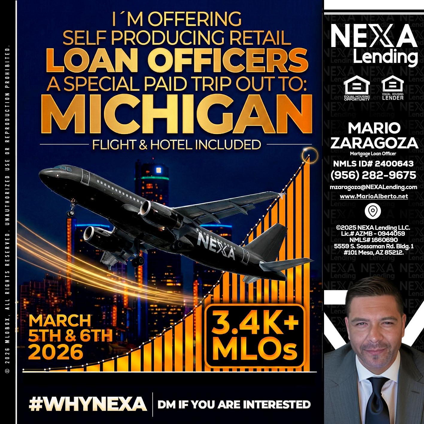 MICHIGAN - Mario Zaragoza -Mortgage Loan Officer