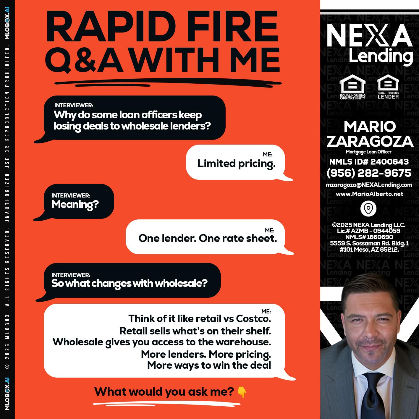 Q&A - Mario Zaragoza -Mortgage Loan Officer