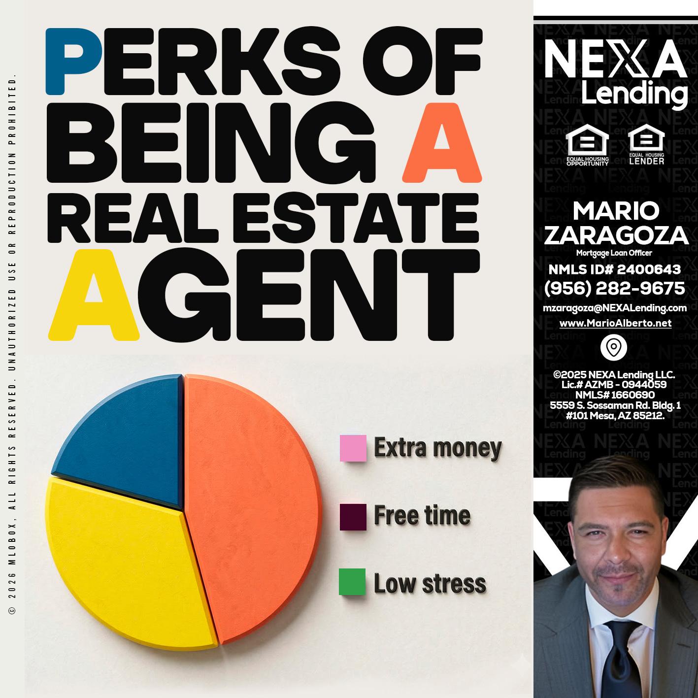 PERKS OF BEING - Mario Zaragoza -Mortgage Loan Officer