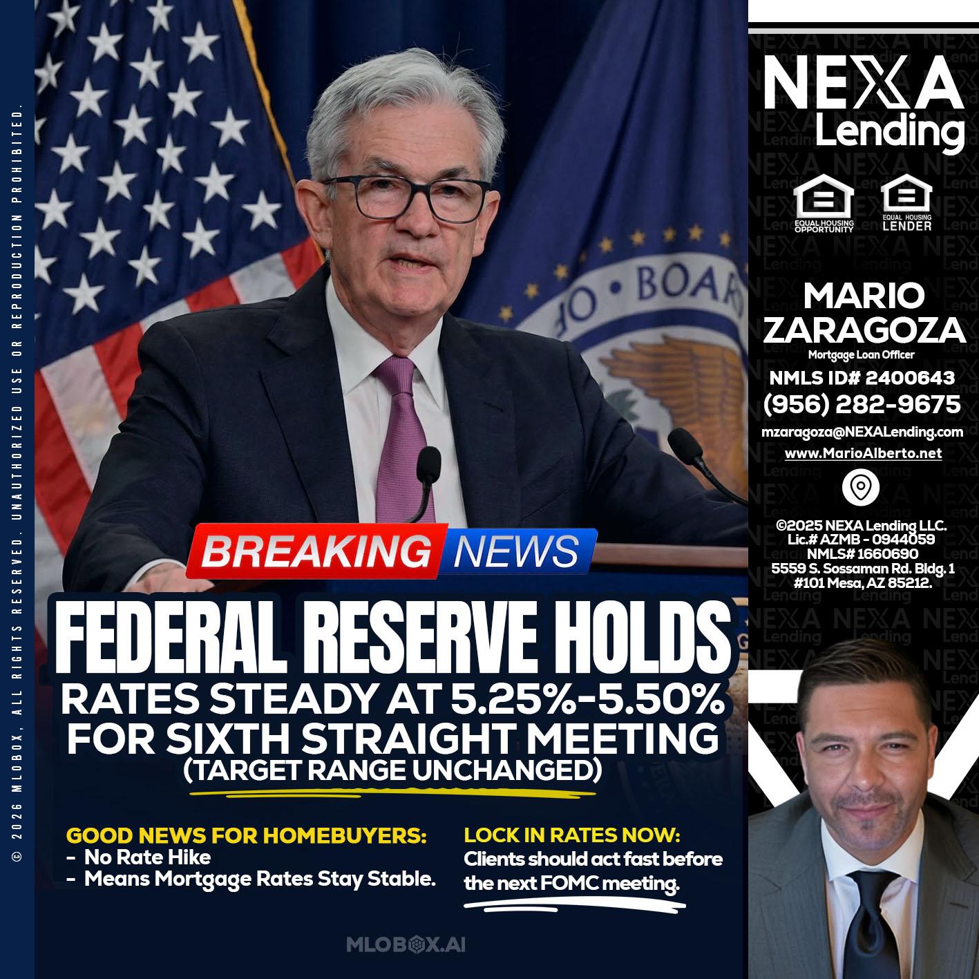 federal reserve - Mario Zaragoza -Mortgage Loan Officer