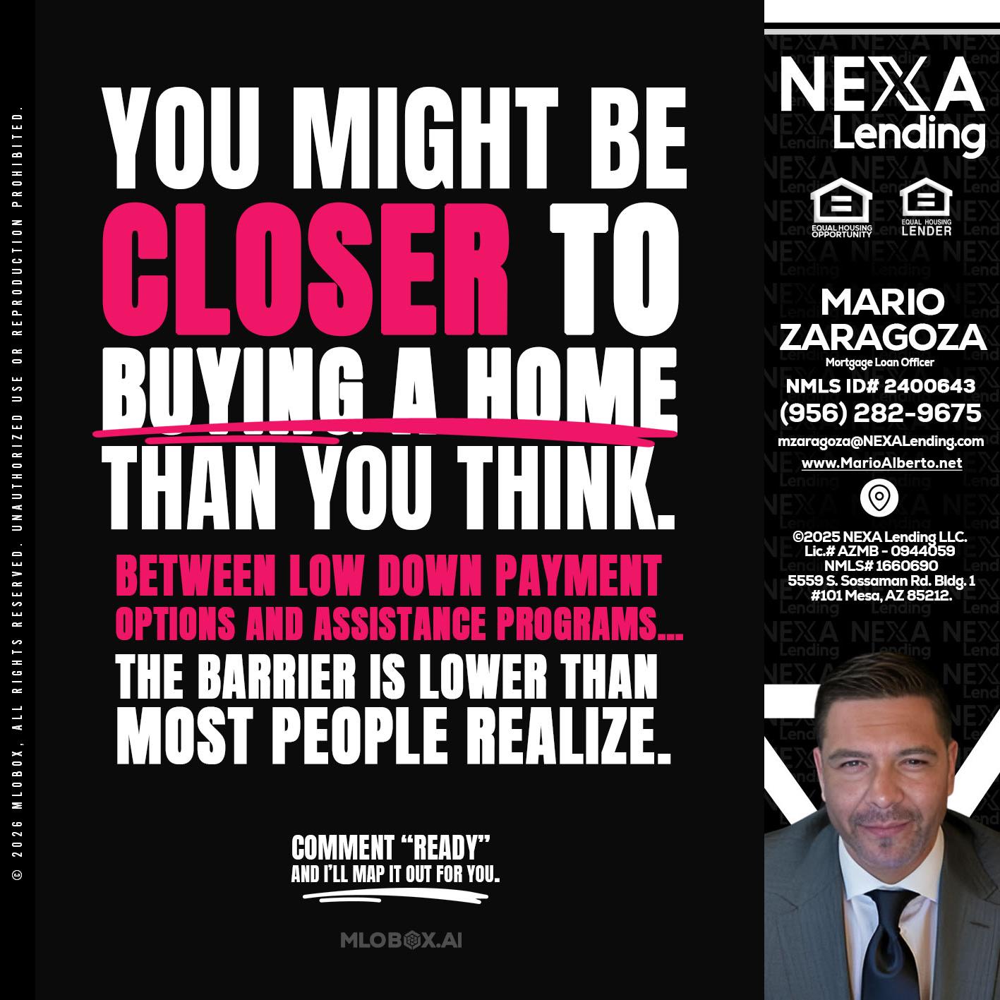 YOU MIGHT BE - Mario Zaragoza -Mortgage Loan Officer