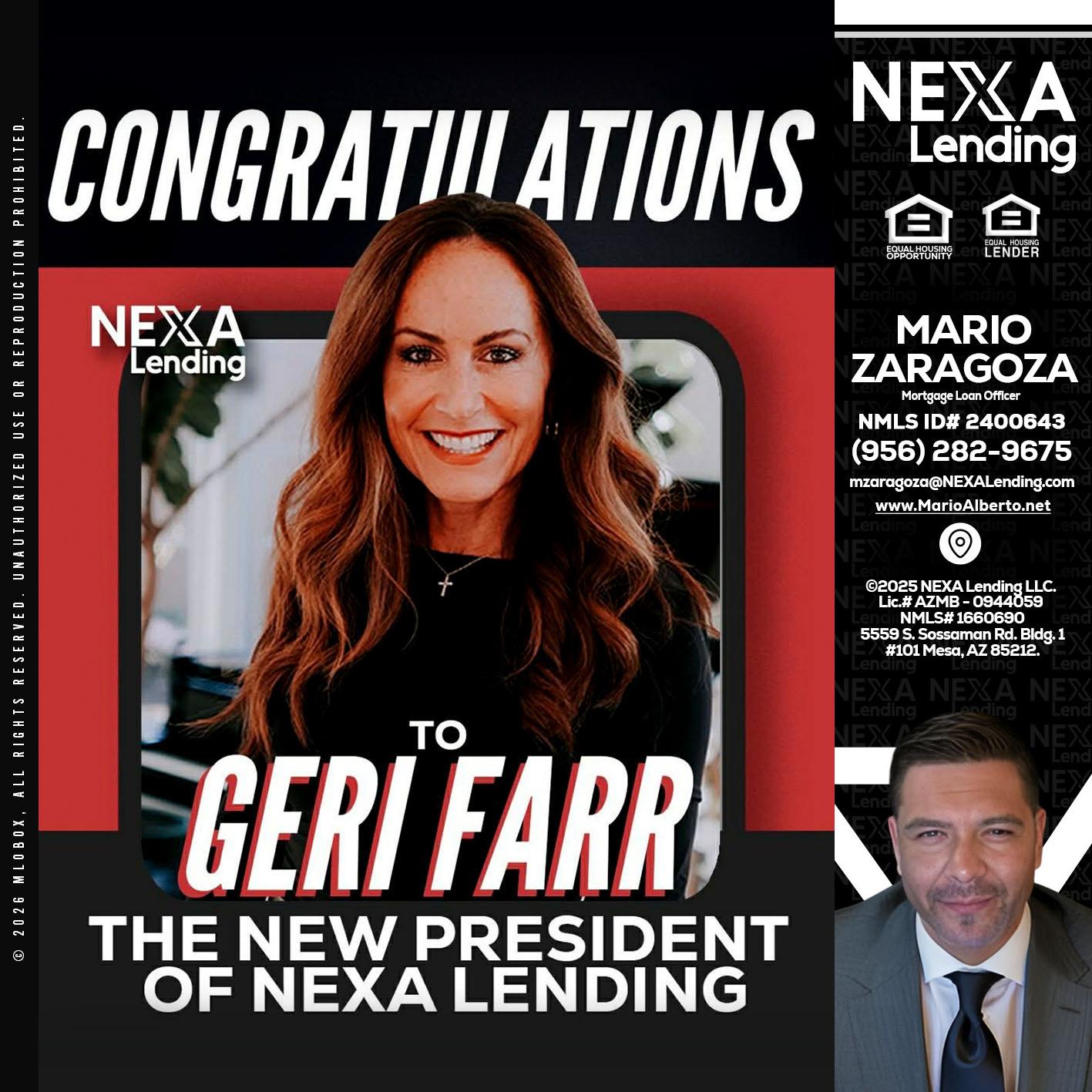CONGRATULATIONS - Mario Zaragoza -Mortgage Loan Officer