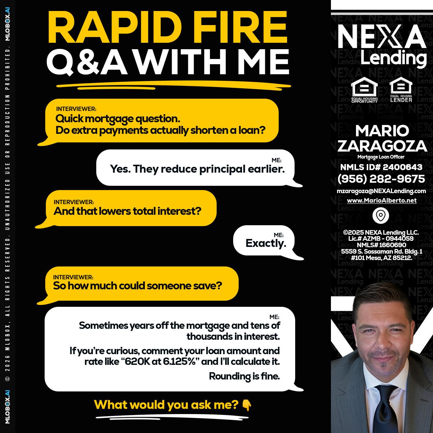 RAPID FIRE QA - Mario Zaragoza -Mortgage Loan Officer