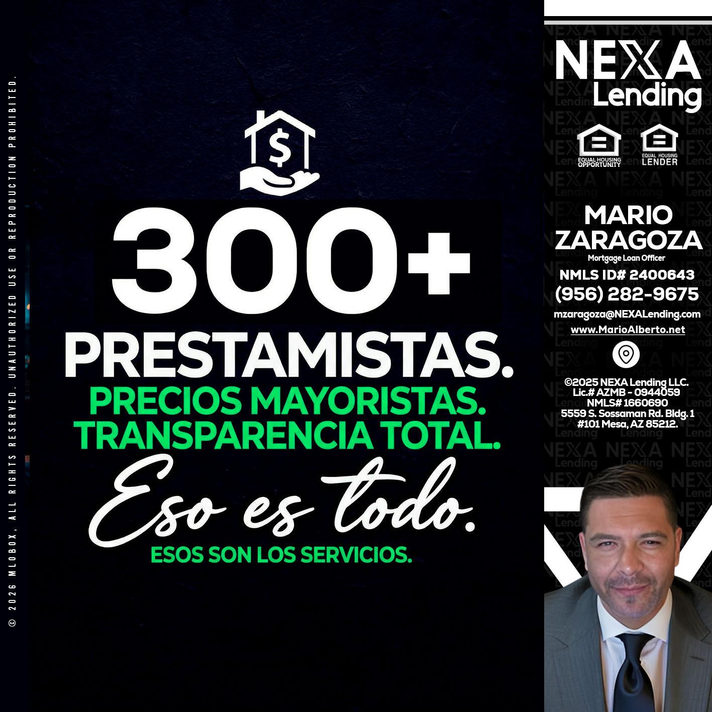 300+ - Mario Zaragoza -Mortgage Loan Officer