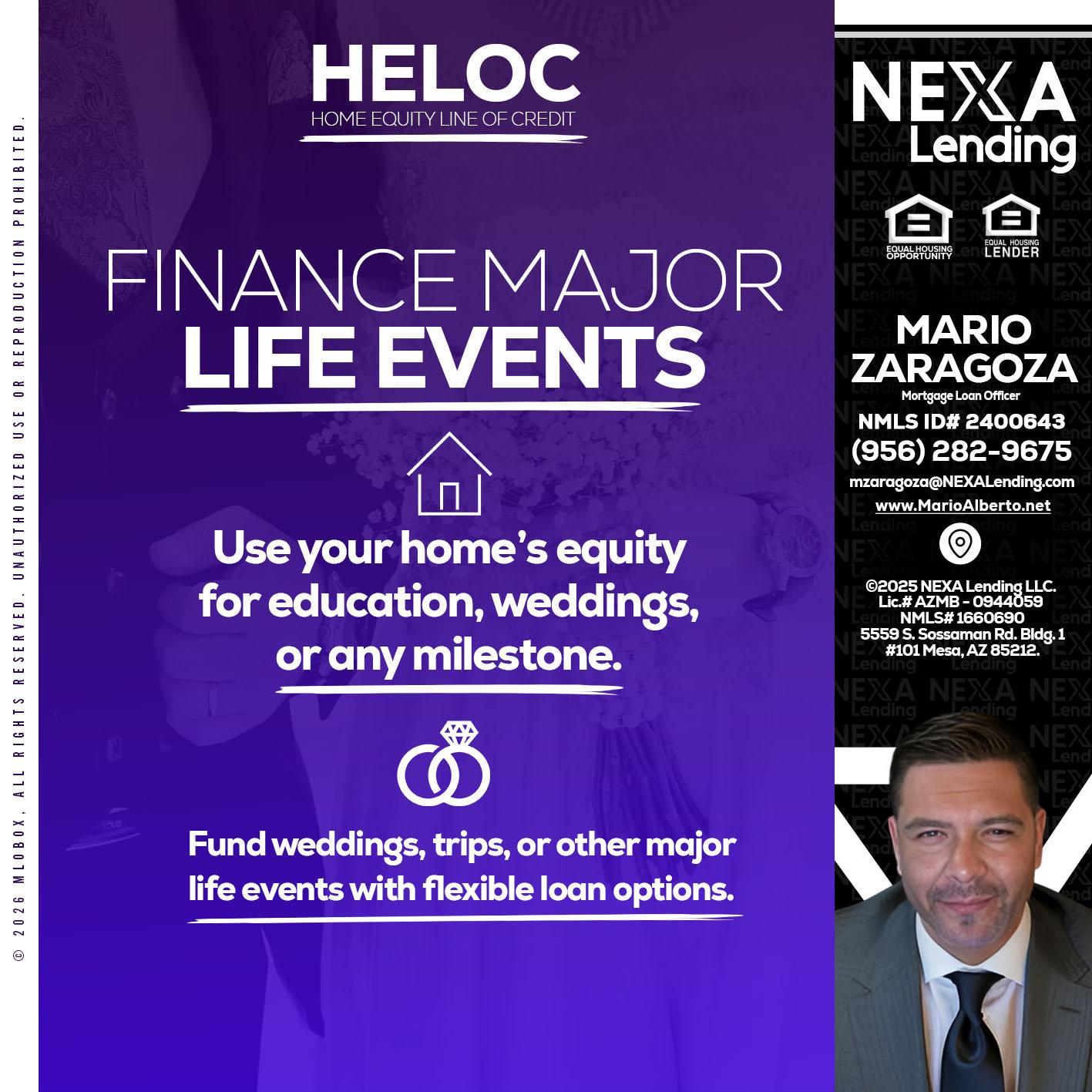 HELOC - Mario Zaragoza -Mortgage Loan Officer