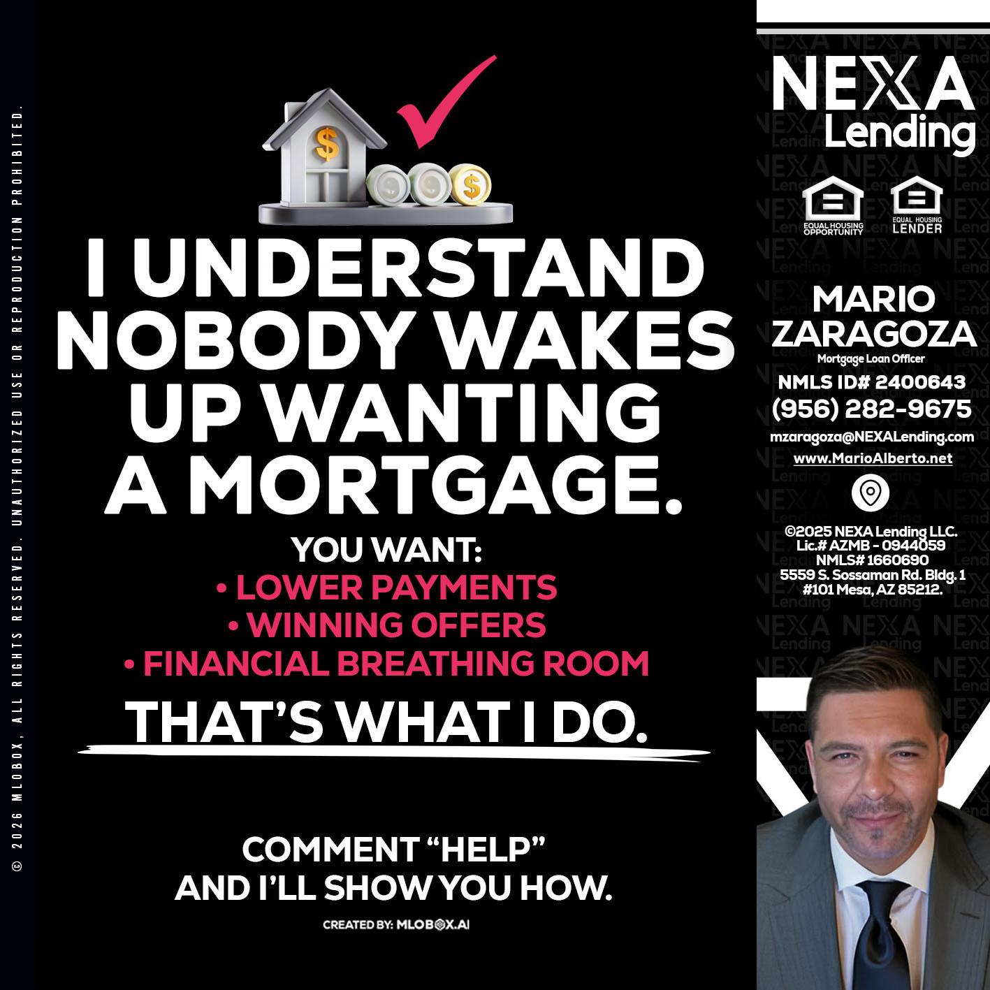 I UNDERSTAND - Mario Zaragoza -Mortgage Loan Officer