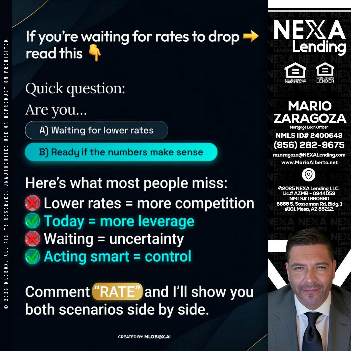 IF YOU ARE - Mario Zaragoza -Mortgage Loan Officer