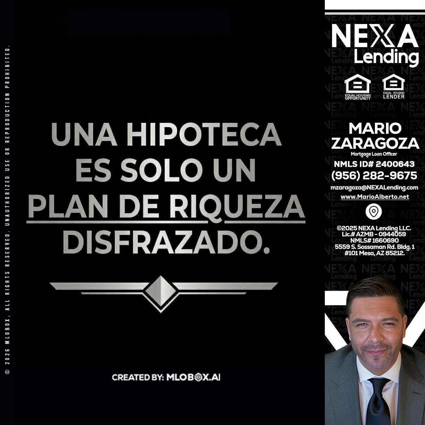 UNA HIPOTECA - Mario Zaragoza -Mortgage Loan Officer