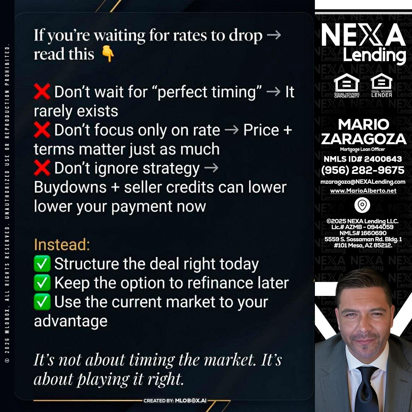 IF YOU ARE - Mario Zaragoza -Mortgage Loan Officer