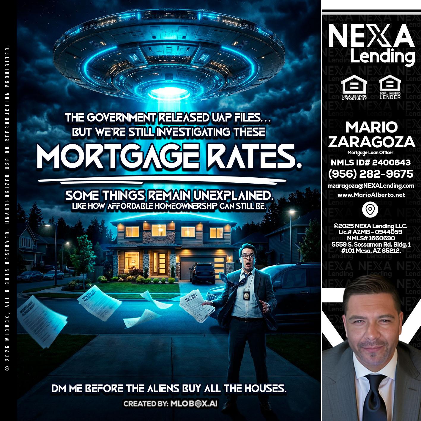 MORTGAGE RATES - Mario Zaragoza -Mortgage Loan Officer