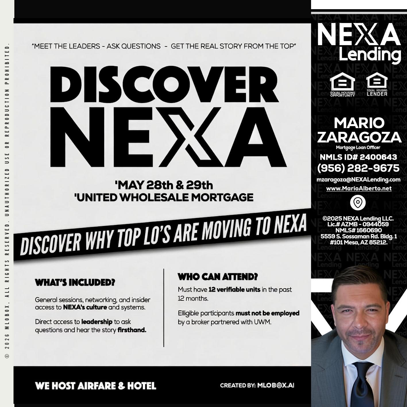 DISCOVER NEXA - Mario Zaragoza -Mortgage Loan Officer