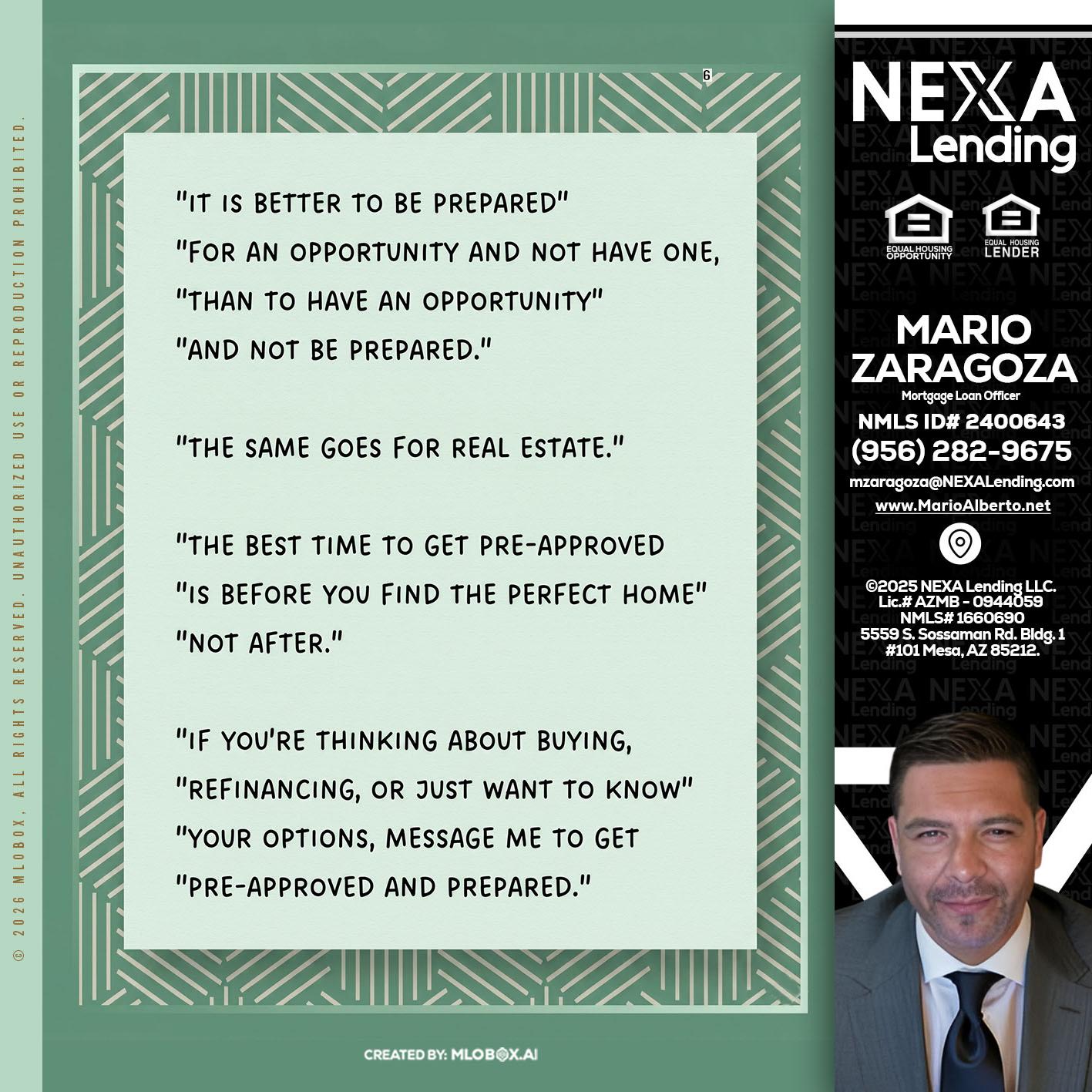 its better - Mario Zaragoza -Mortgage Loan Officer
