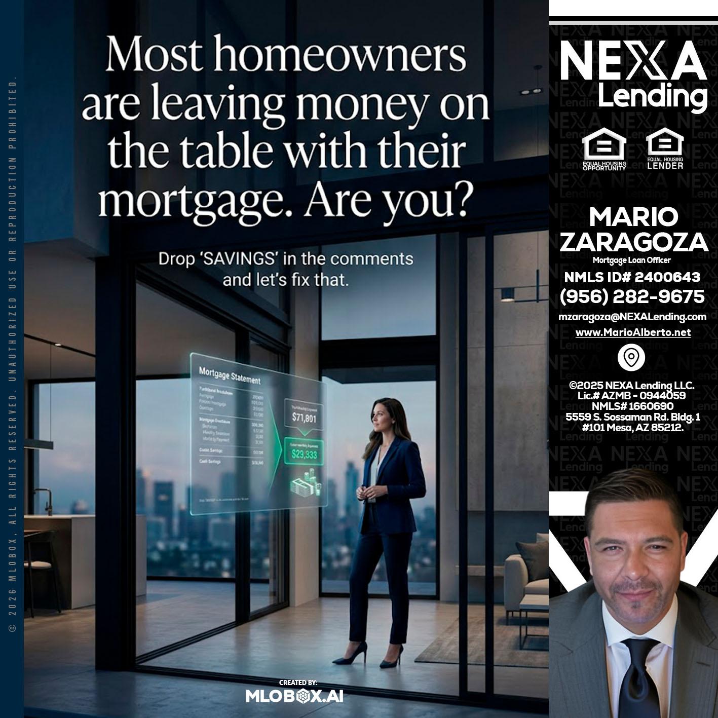 MOST OWNERS - Mario Zaragoza -Mortgage Loan Officer