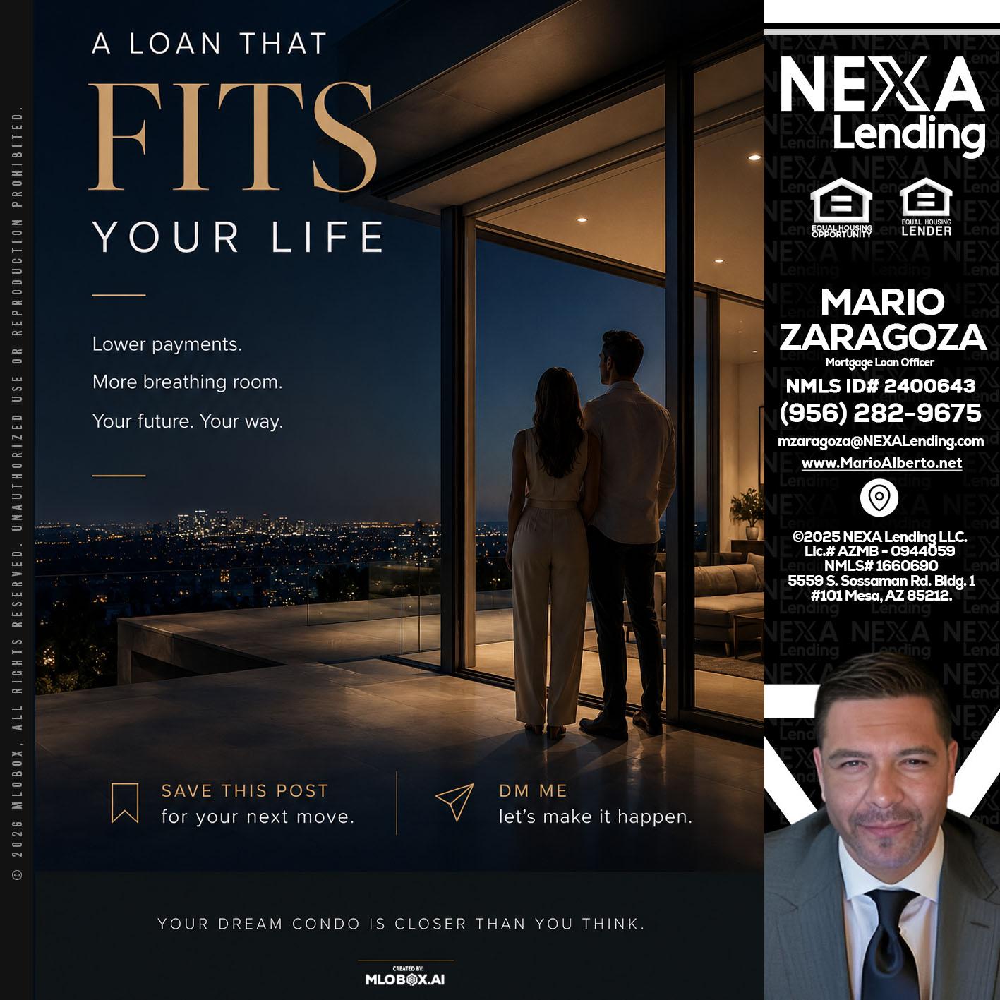 LOANS THAT FIT - Mario Zaragoza -Mortgage Loan Officer