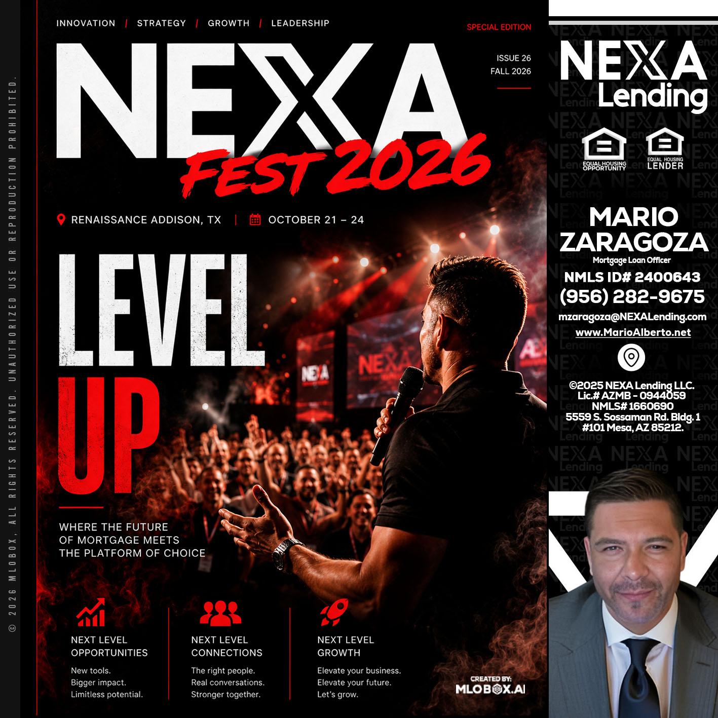 NEXA FEST 2026 - Mario Zaragoza -Mortgage Loan Officer