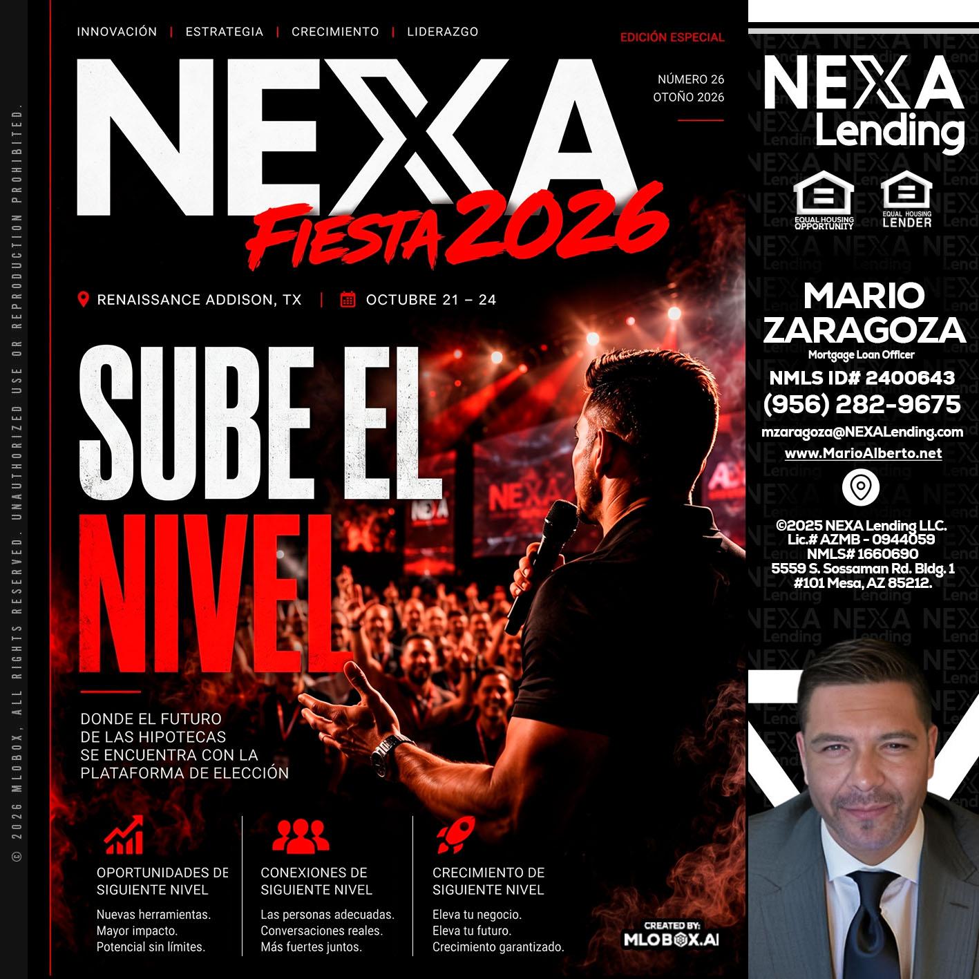 NEXA fiesta 2026 - Mario Zaragoza -Mortgage Loan Officer