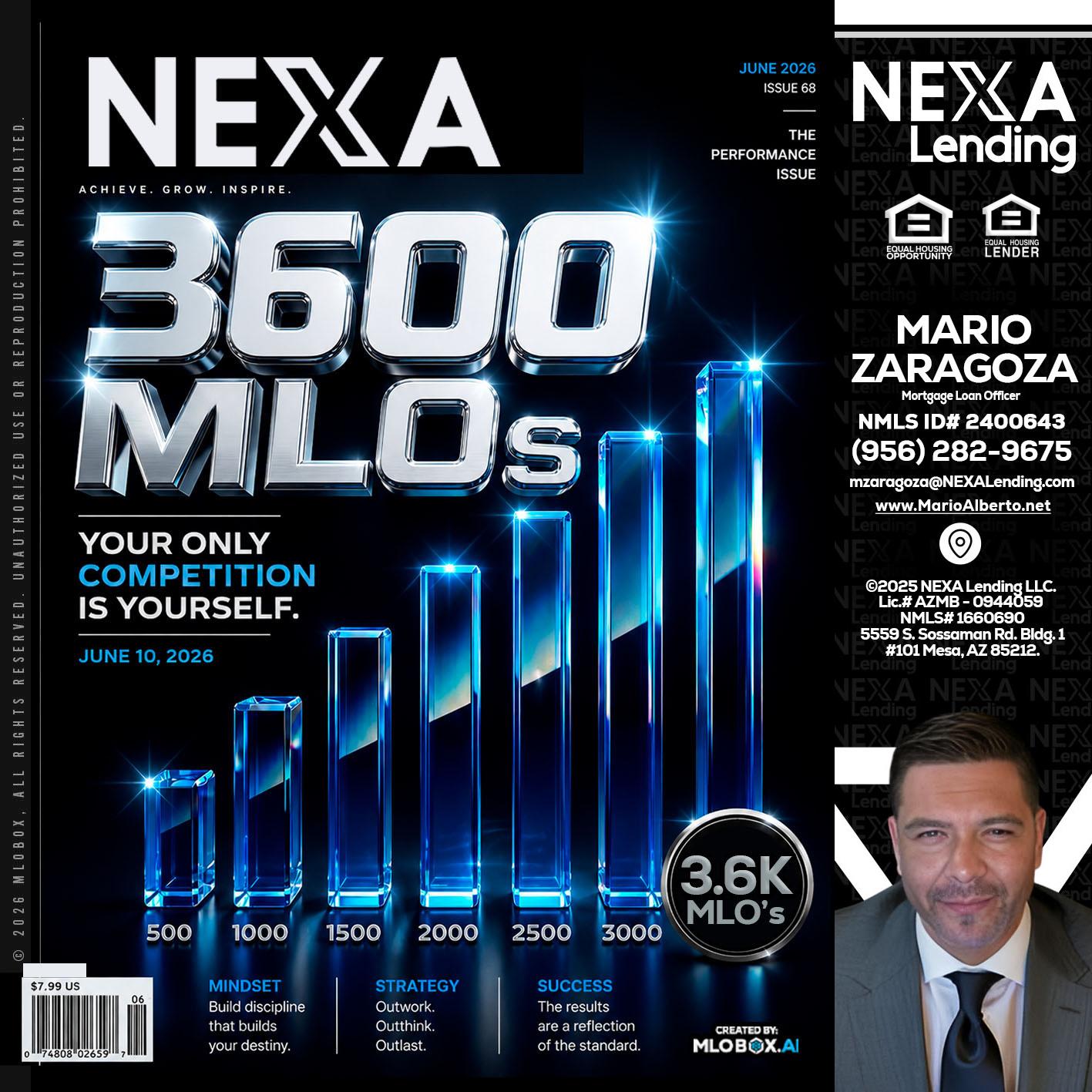 3600 MLOs - Mario Zaragoza -Mortgage Loan Officer