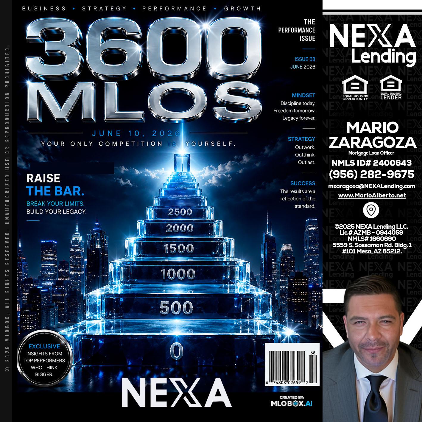 3600 MLOs - Mario Zaragoza -Mortgage Loan Officer