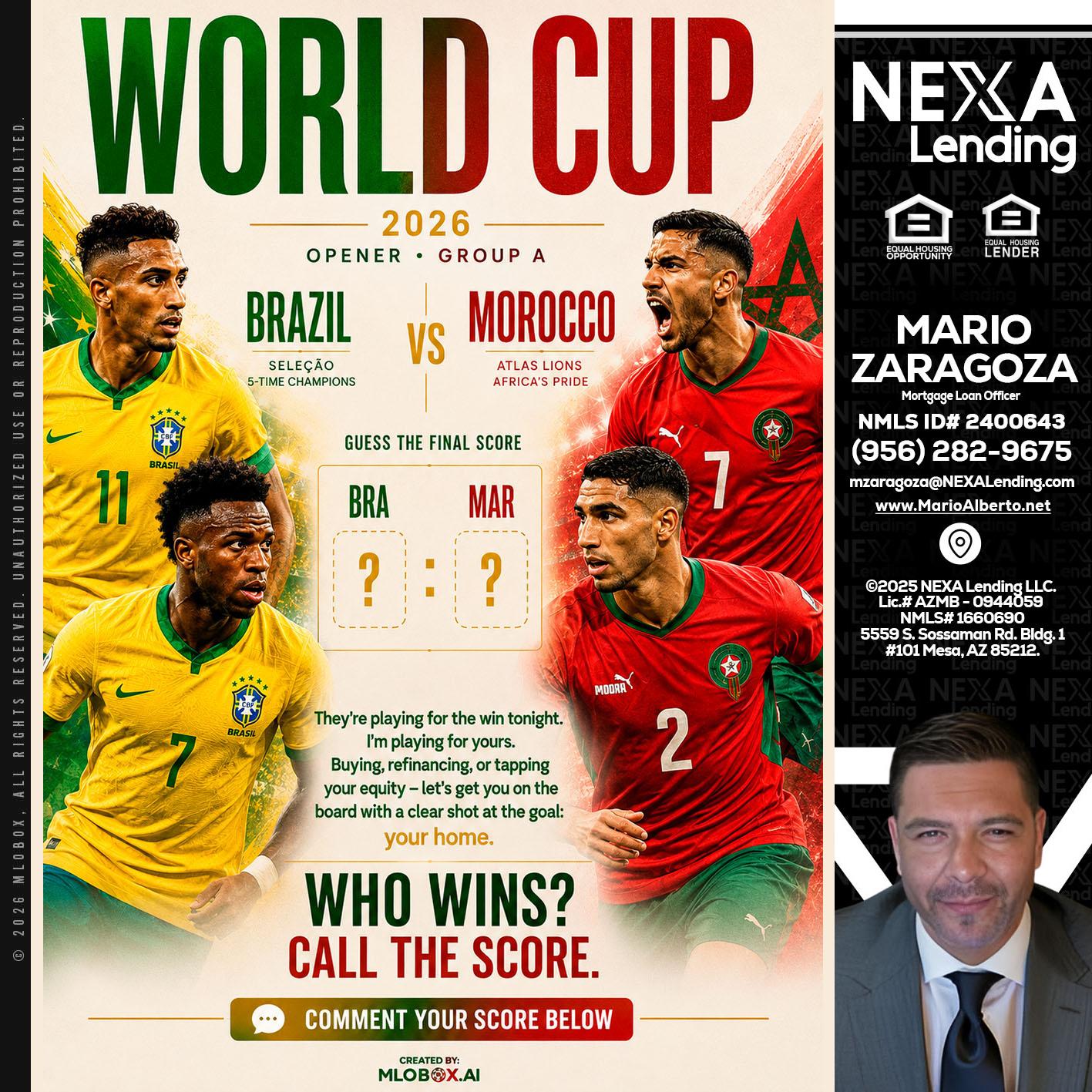 WORLD CUP - Mario Zaragoza -Mortgage Loan Officer