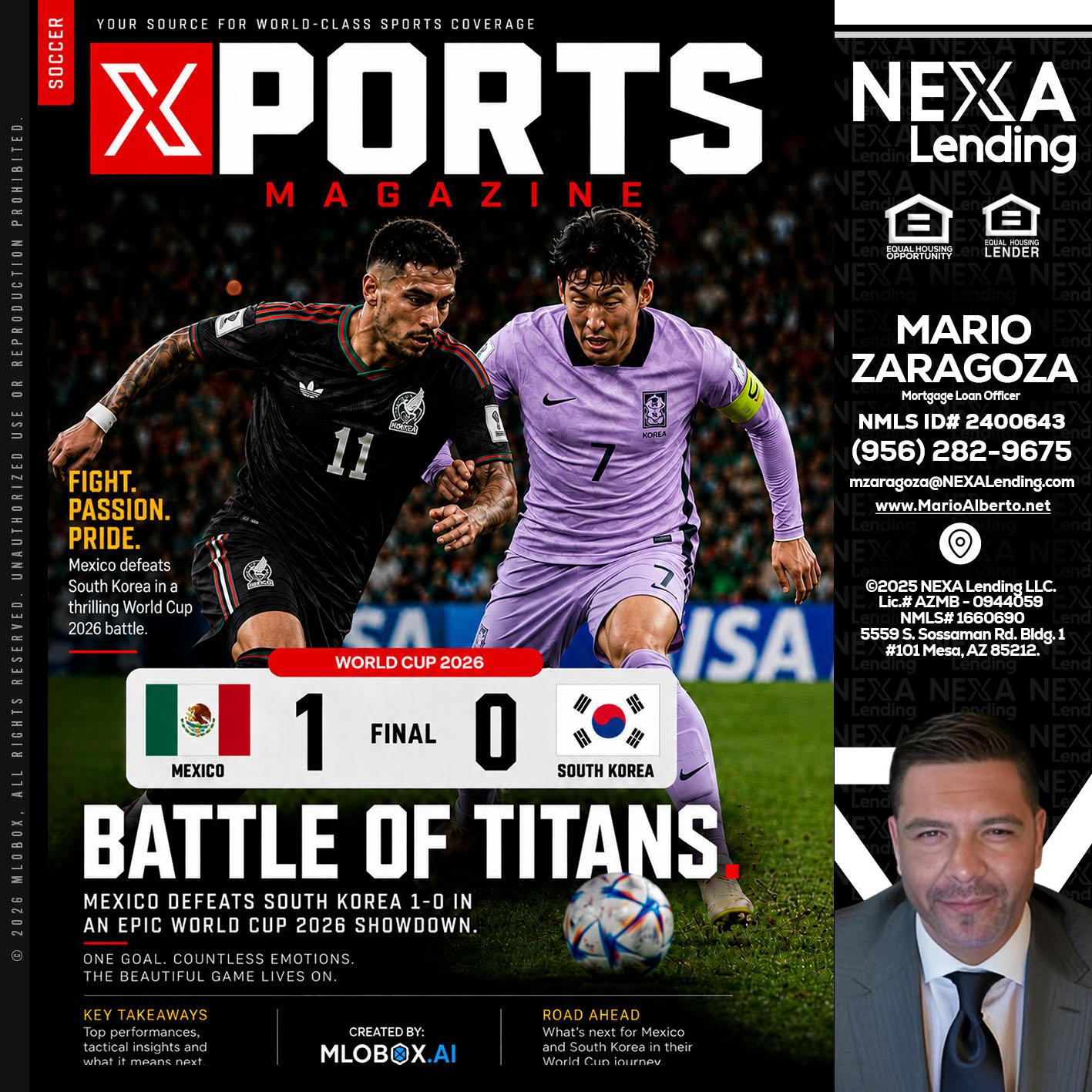 XPORTS MAGAZINE - Mario Zaragoza -Mortgage Loan Officer