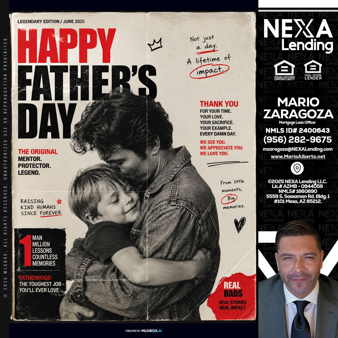 HAPPY FATHERS DAY - Mario Zaragoza -Mortgage Loan Officer