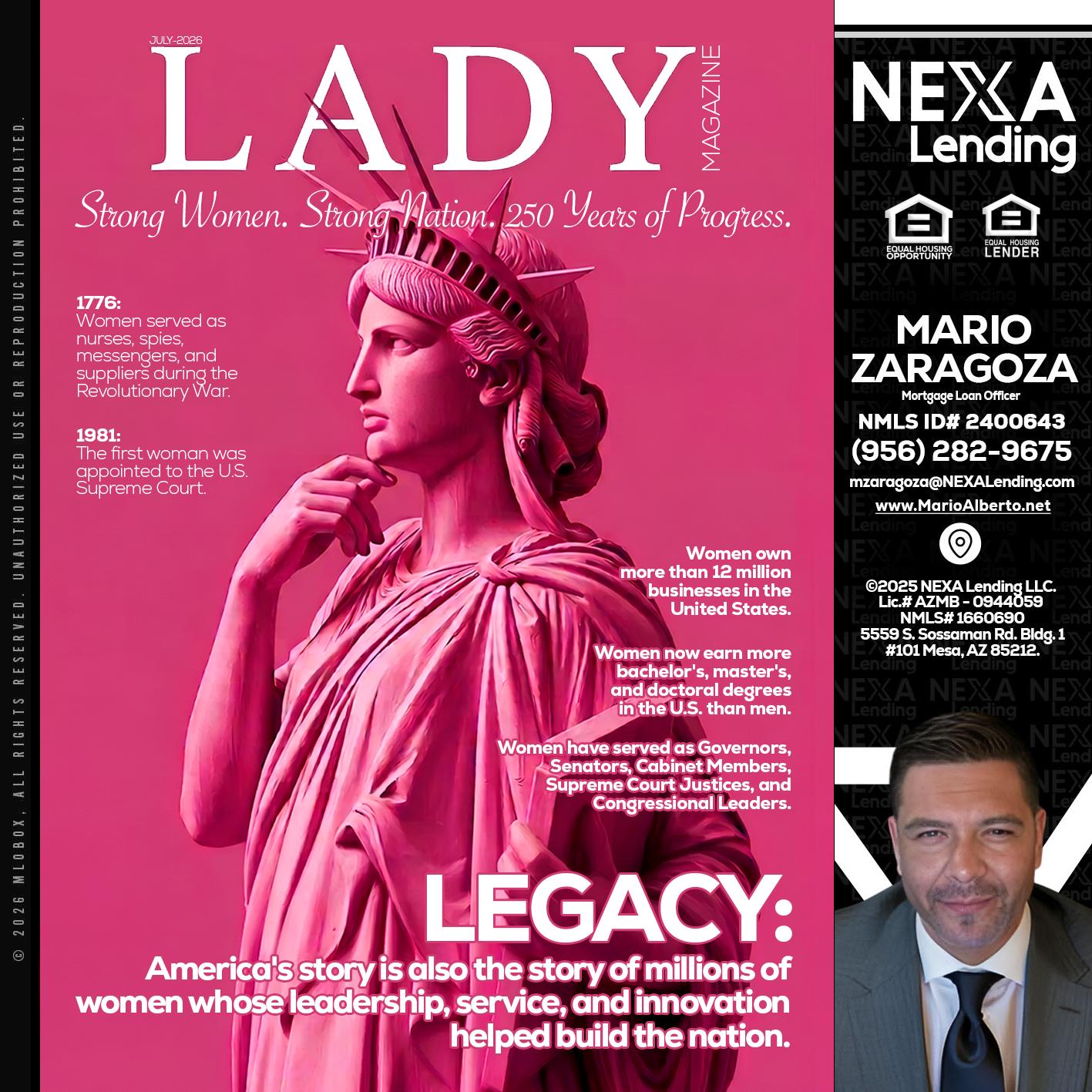 LADY LIBERTY! - Mario Zaragoza -Mortgage Loan Officer