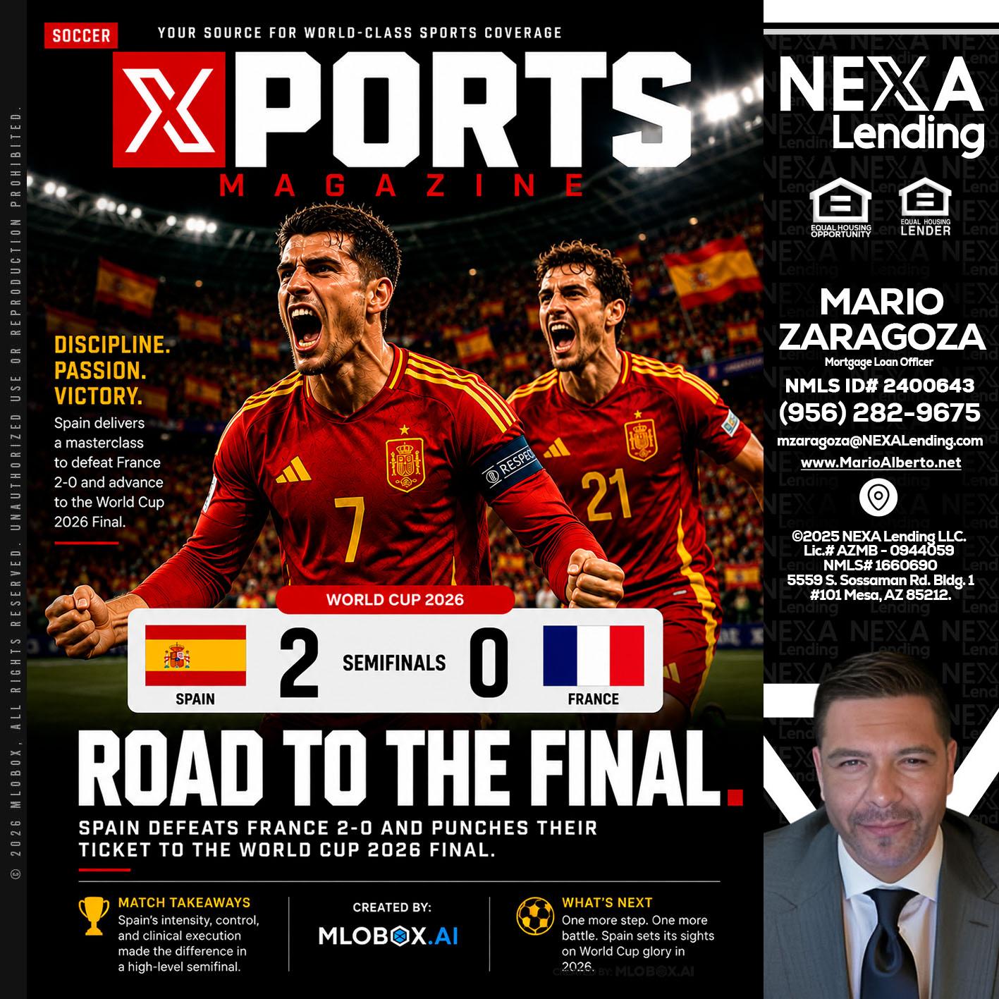 XPORTS WORLD CUP 2026 - Mario Zaragoza -Mortgage Loan Officer