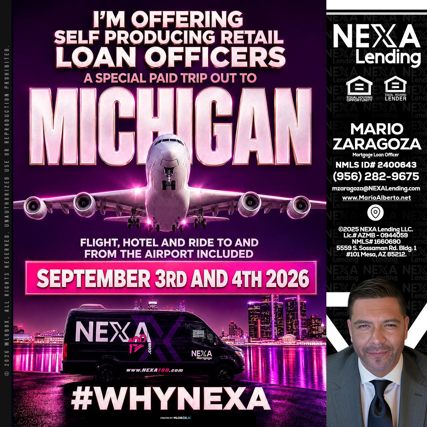 MICHIGAN TRIP - Mario Zaragoza -Mortgage Loan Officer