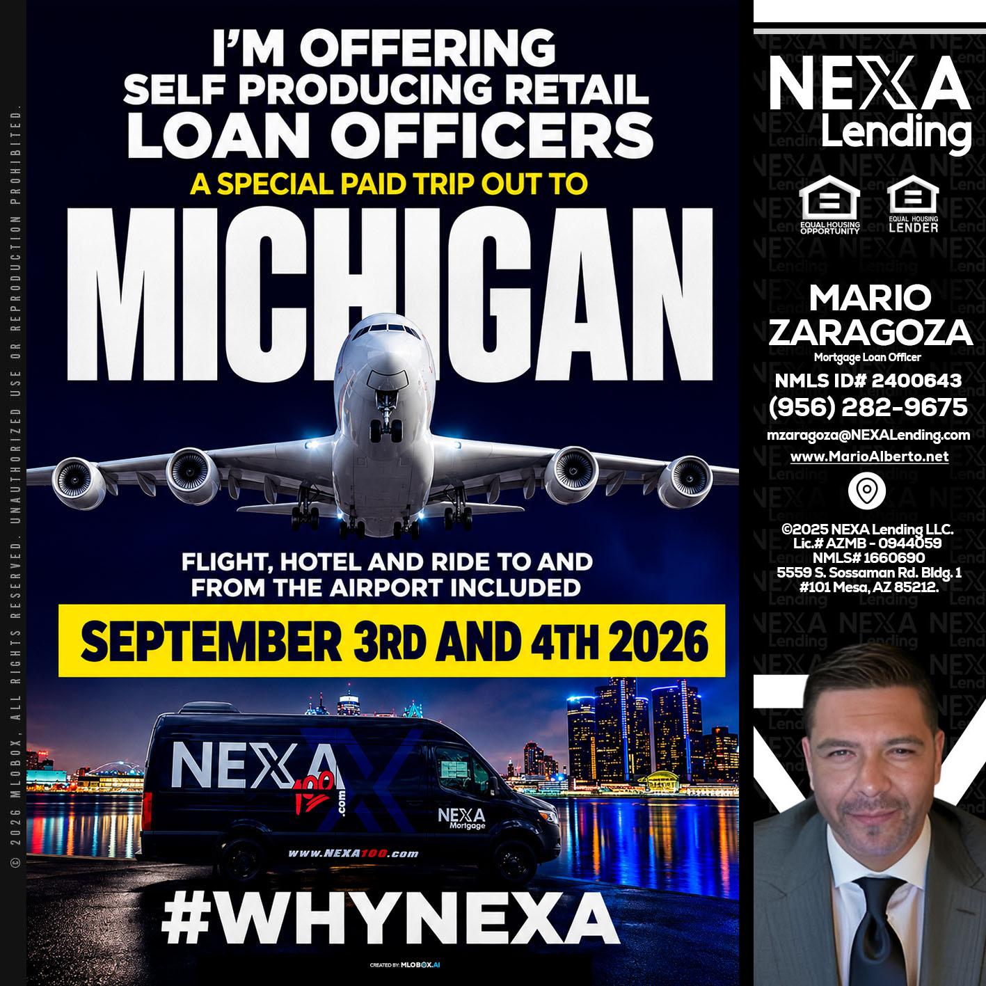 MICHIGAN - Mario Zaragoza -Mortgage Loan Officer