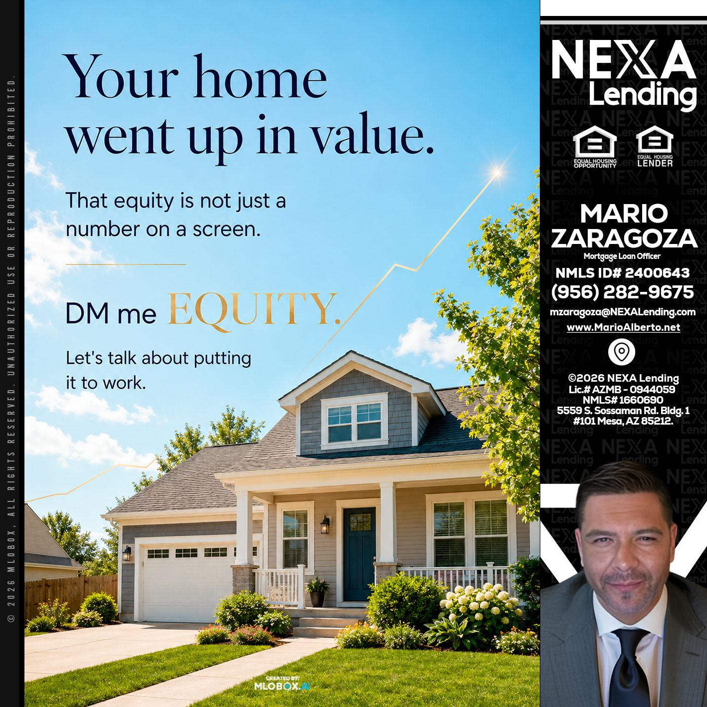 YOUR HOME - Mario Zaragoza -Mortgage Loan Officer